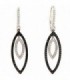 WHITE GOLD EARRINGS WITH BLACK AND WHITE DIAMONDS - 2089420