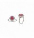 RING IN 925 STERLING SILVER - RUBY AND WHITE ZIRCONIA, CLASSIC - SALVATORE - 136S0345