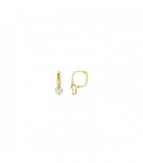 GOLD PLATED STERLING SILVER EARRINGS, ZIRCONIA - SALVATORE - 213A0432