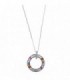 NECKLACE IN STERLING SILVER AND RHODIUM PLATED WITH MULTICOLOR ZIRCONIAS - SALVATORE - 136C0334