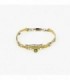 PULSERA DE ORO AMARILLO 750 mls CON UNA OLIVINA & DIAMANTES - ISABELINO - OP008