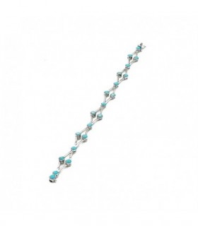 750 mls WHITE GOLD BRACELET WITH NATURAL TURQUOISE - ALTANA ORO - 58A0045BT