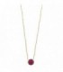 GOLD PLATED SILVER NECKLACE WITH COLORED STONE - SALVATORE - 247C0019