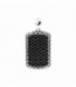 PENDANT FOR MEN, SILVER, BLACK SPINEL - ALBERT M. - WSOX00127.BS