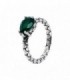 SILVER RING WITH GREEN ONYX - ALBERT M. - WSOX00177.GRN