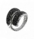 SILVER RING WITH BLACK SPINEL - ALBERT M. - WSOX00132